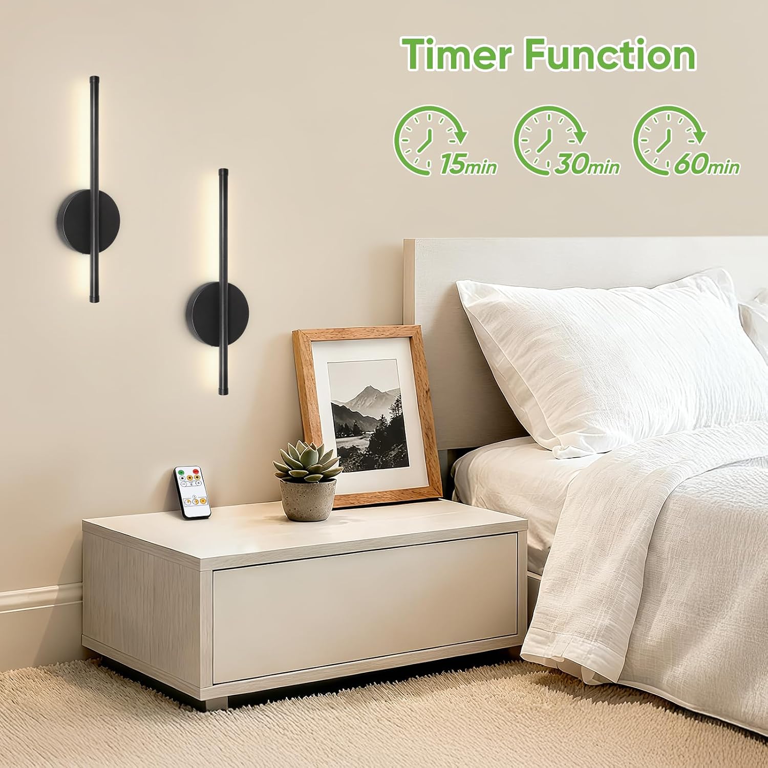 Thumbnail 5 de Kimjo 40cm Battery Operated Wall Lights
