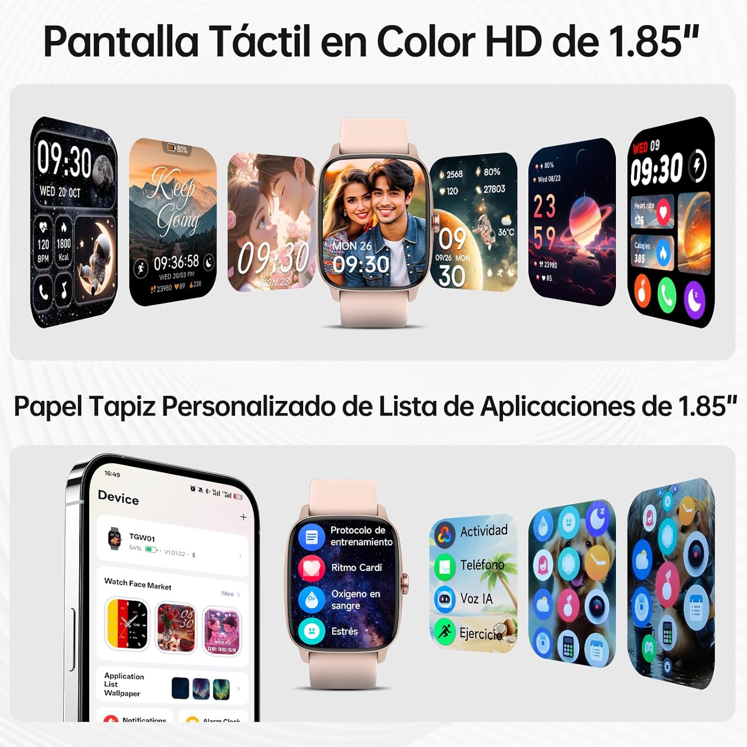 Detalle 2 de KIBFLE TGW01 1.85" smartwatch