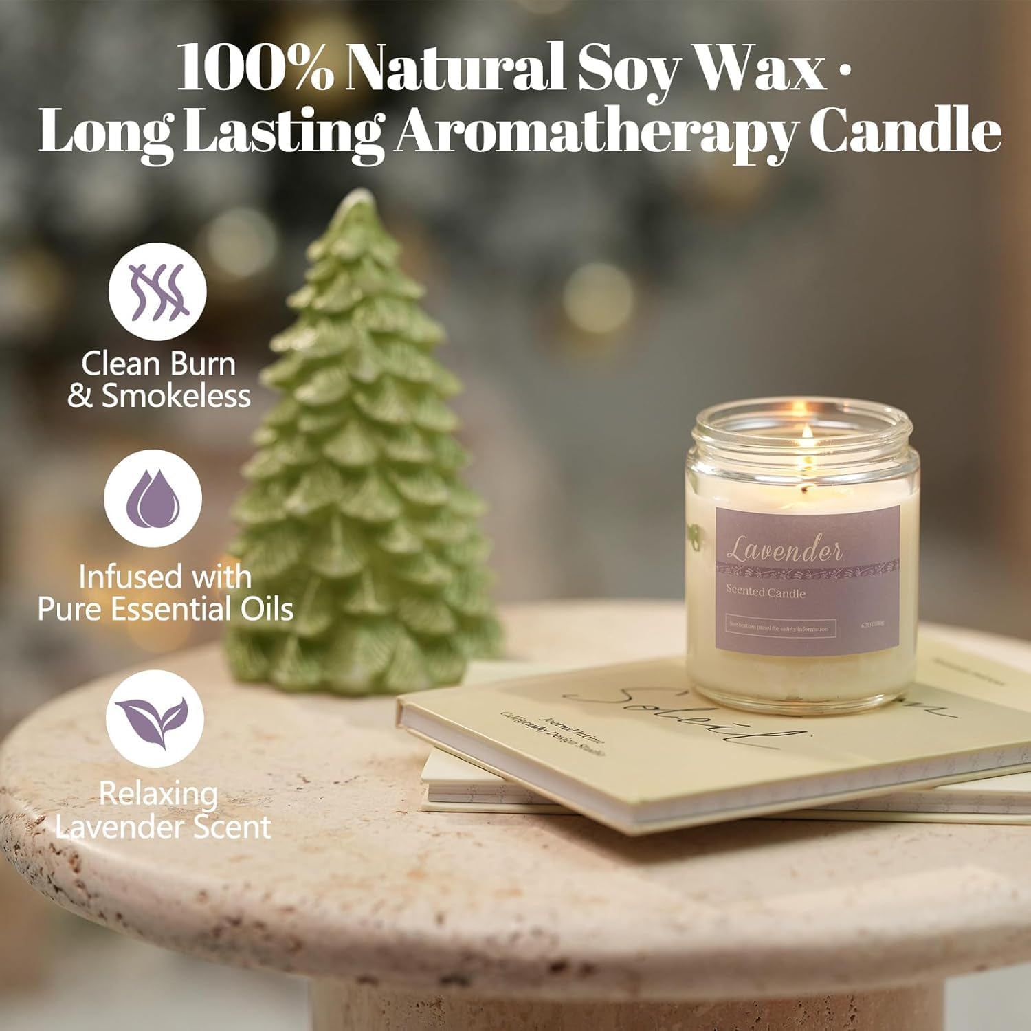 Thumbnail 4 de 6 Pack Scented Candles Gift Set: Lavender, Jasmine, Vanilla, Sage, Sandalwood Rose, Eucalyptus Mint