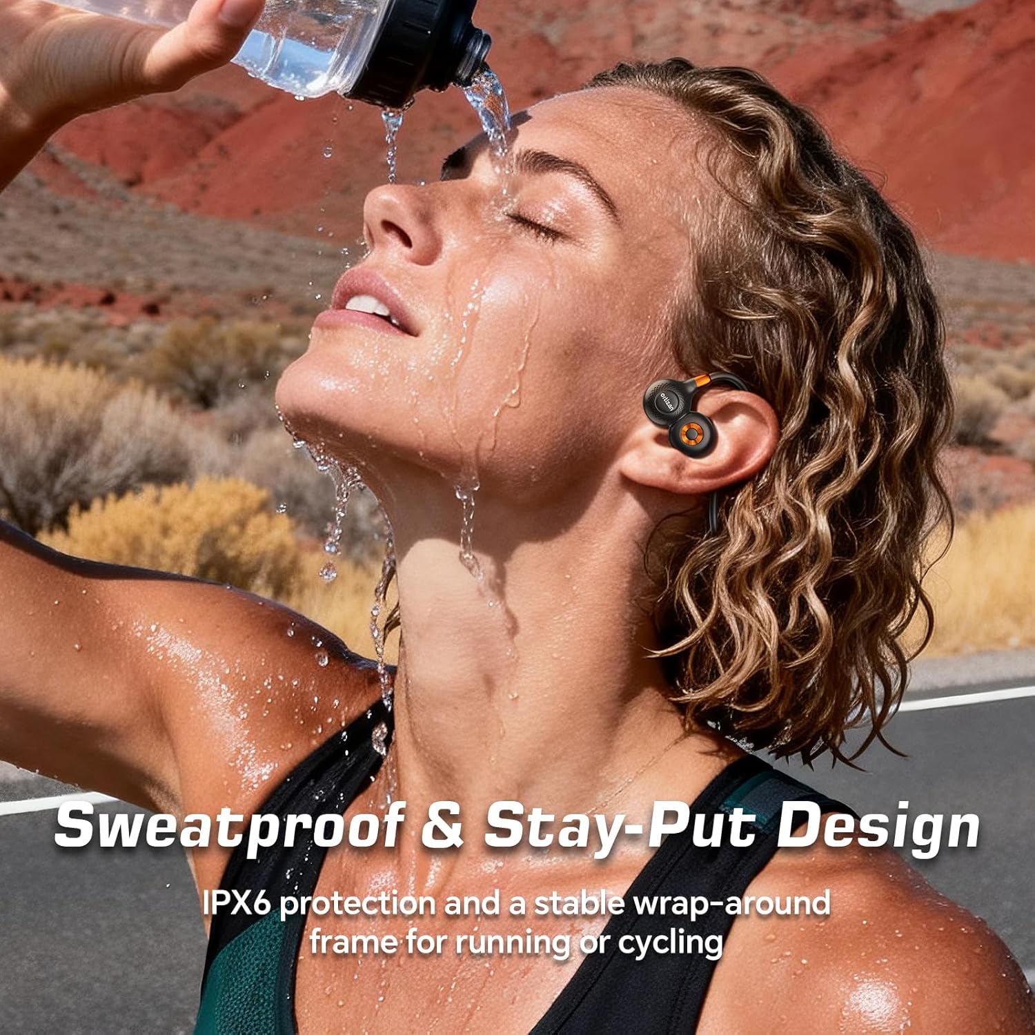 Detalle de Ortizan Running Headphones – Open-Ear Bluetooth Sports Earphones (19g)