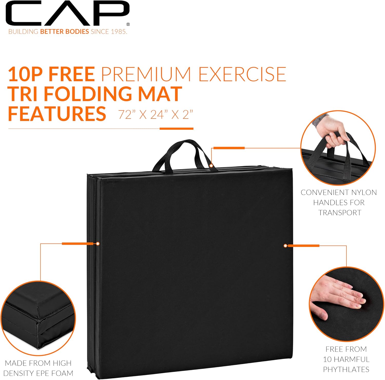 Detalle de CAP Barbell All Purpose Folding Exercise Mat ๐งโ