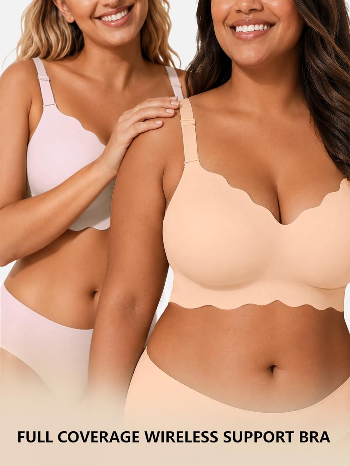 Detalle de COCOMARTS CC-BRA1013-CC Wireless Jelly Bra with Scalloped Edges