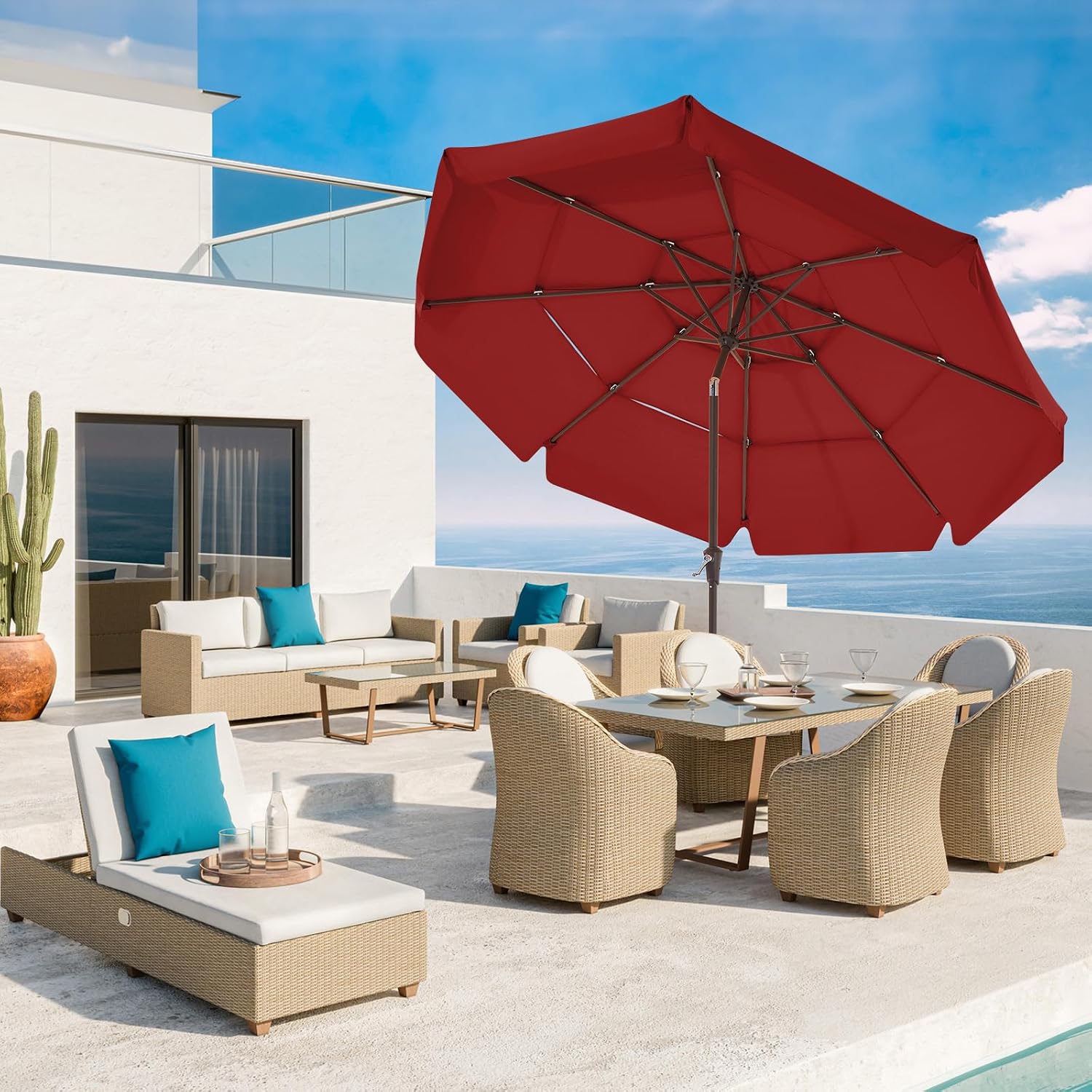 Detalle 2 de JEAREY Patio Umbrella, 9 ft