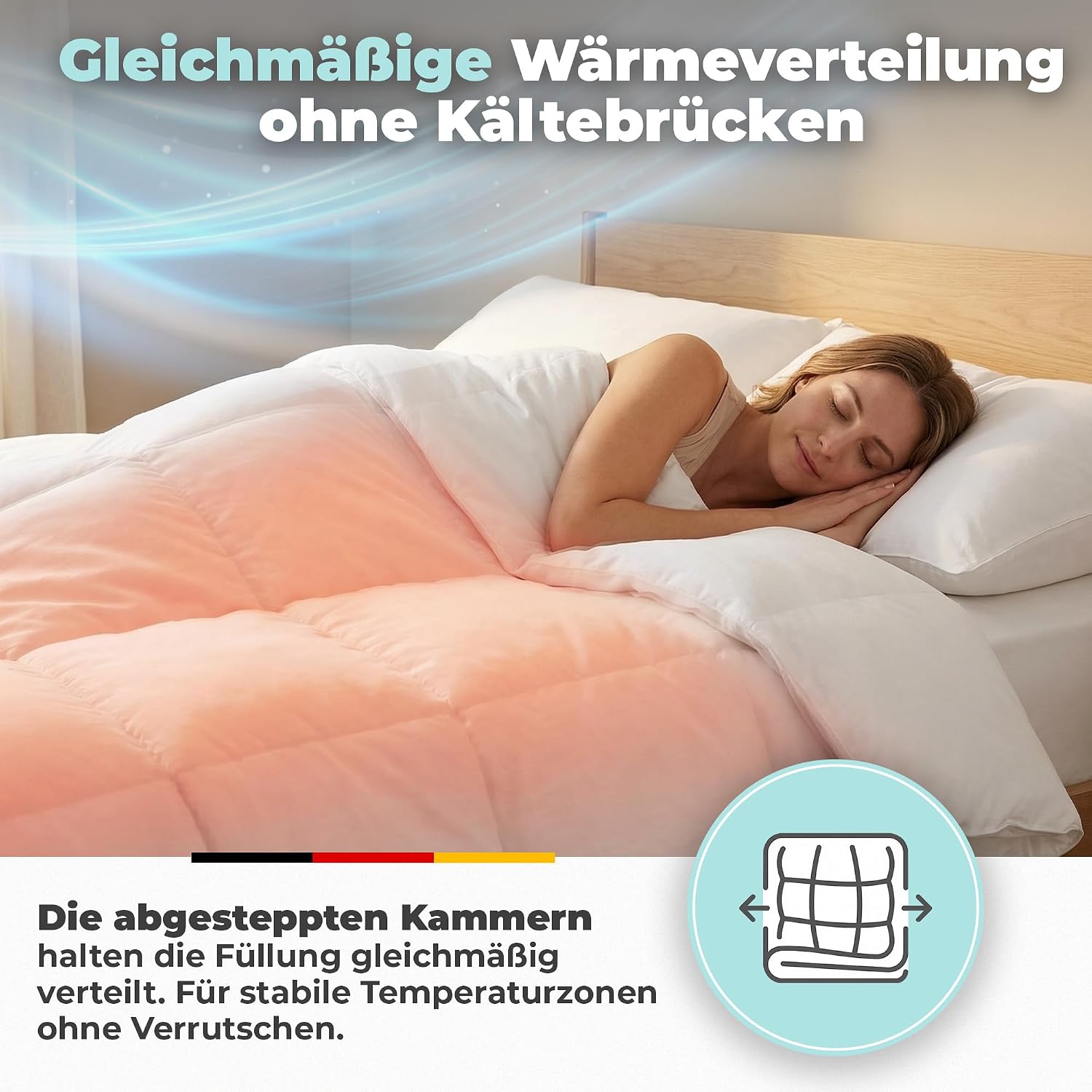 Detalle 1 de BEFA NATUR 4648 zomerdekbed 200 x 200 cm met PrimaLoft-vulling