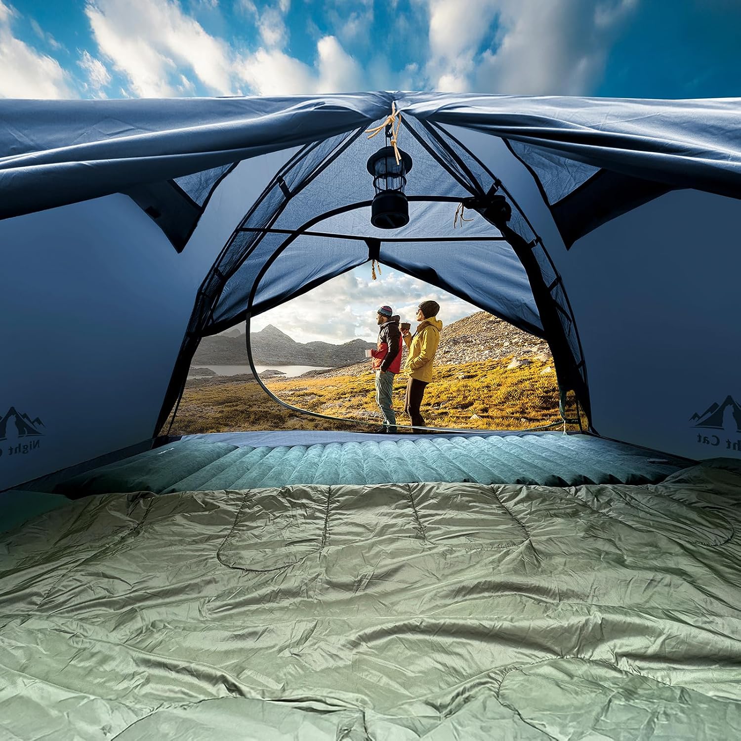 Detalle de Night Cat 2-Person Backpacking Tent with Aluminum Poles and Rainfly