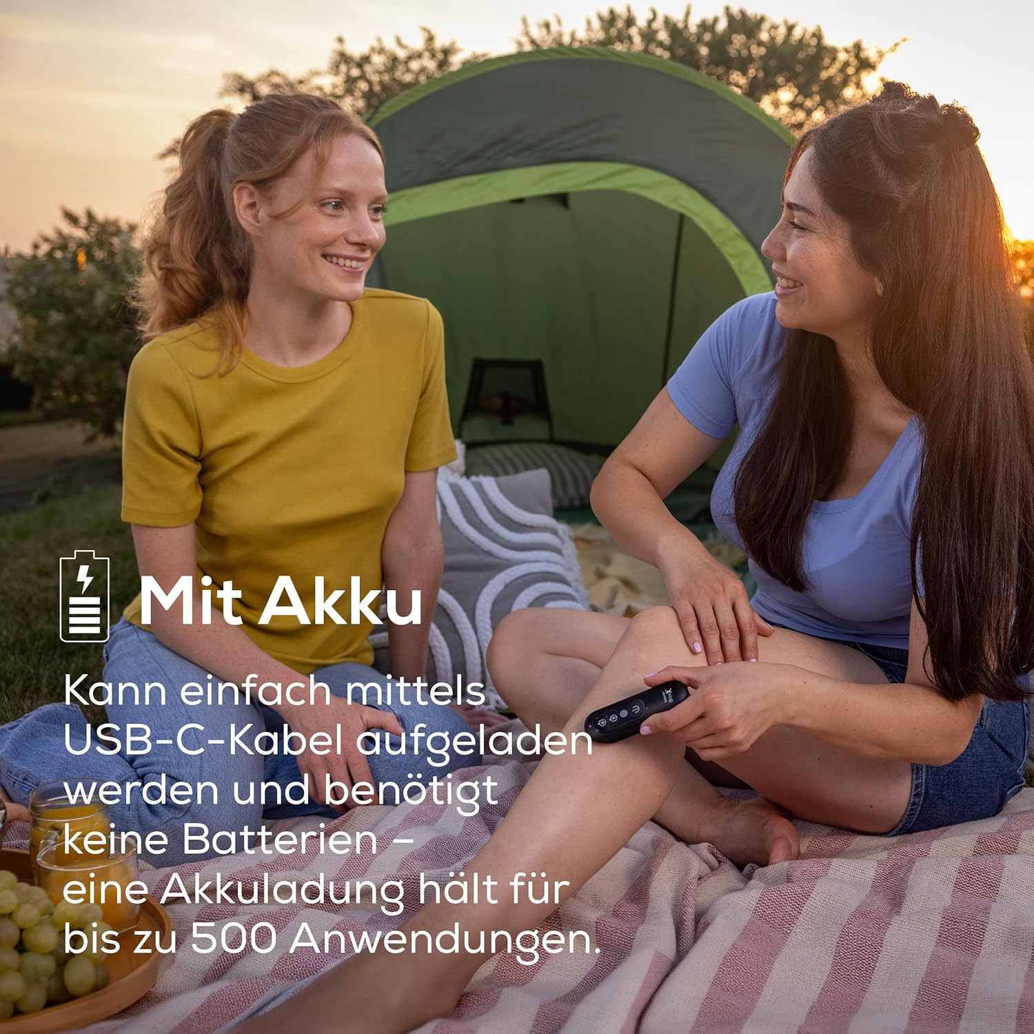 Detalle de Beurer BiteX Max Deep Black Insektenstichheiler – Wärme gegen Juckreiz, größere Heizfläche, Akku & Licht