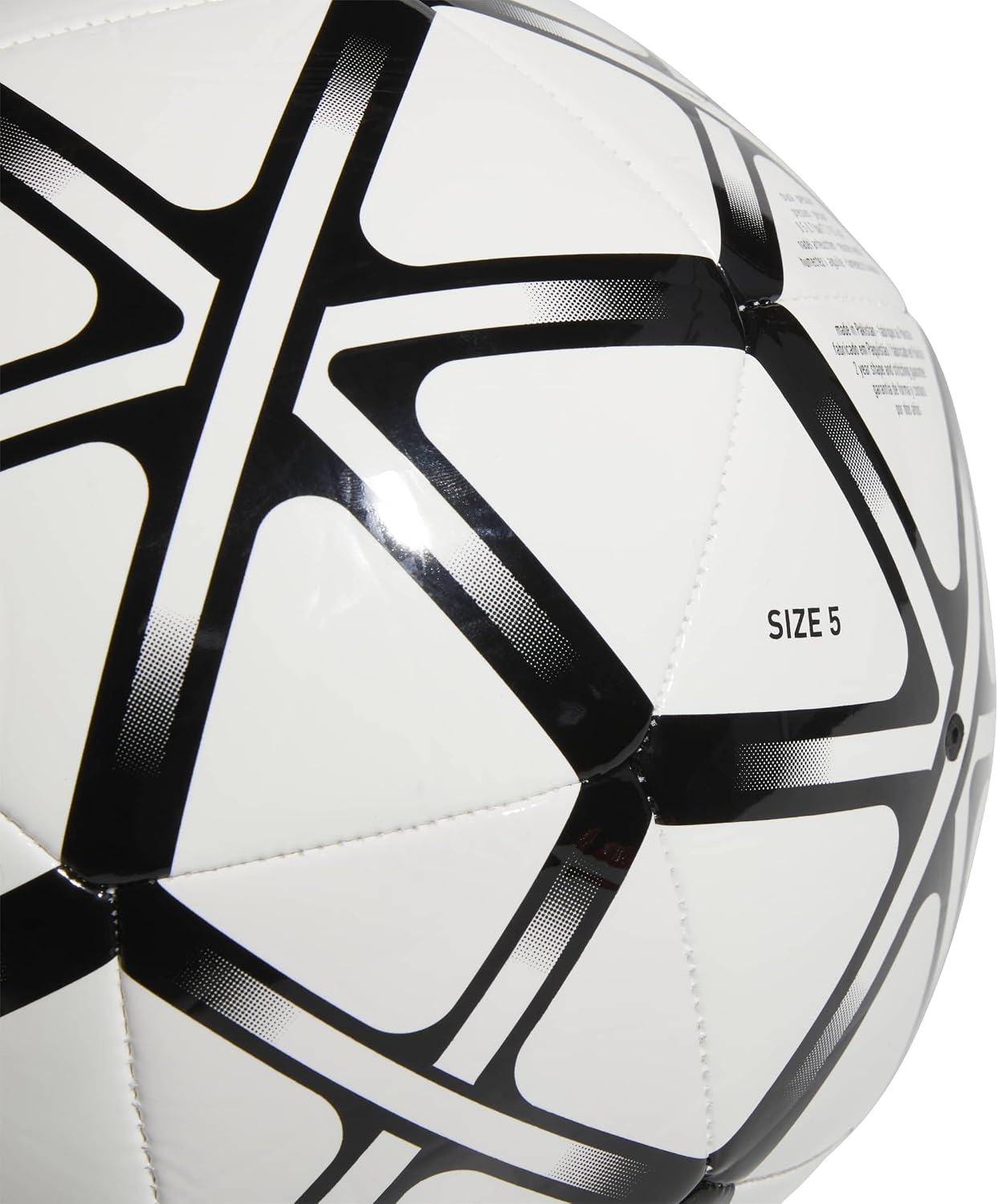Detalle 2 de Adidas Starlancer Club Ball Recreation Ball Size 5 – bianco/nero