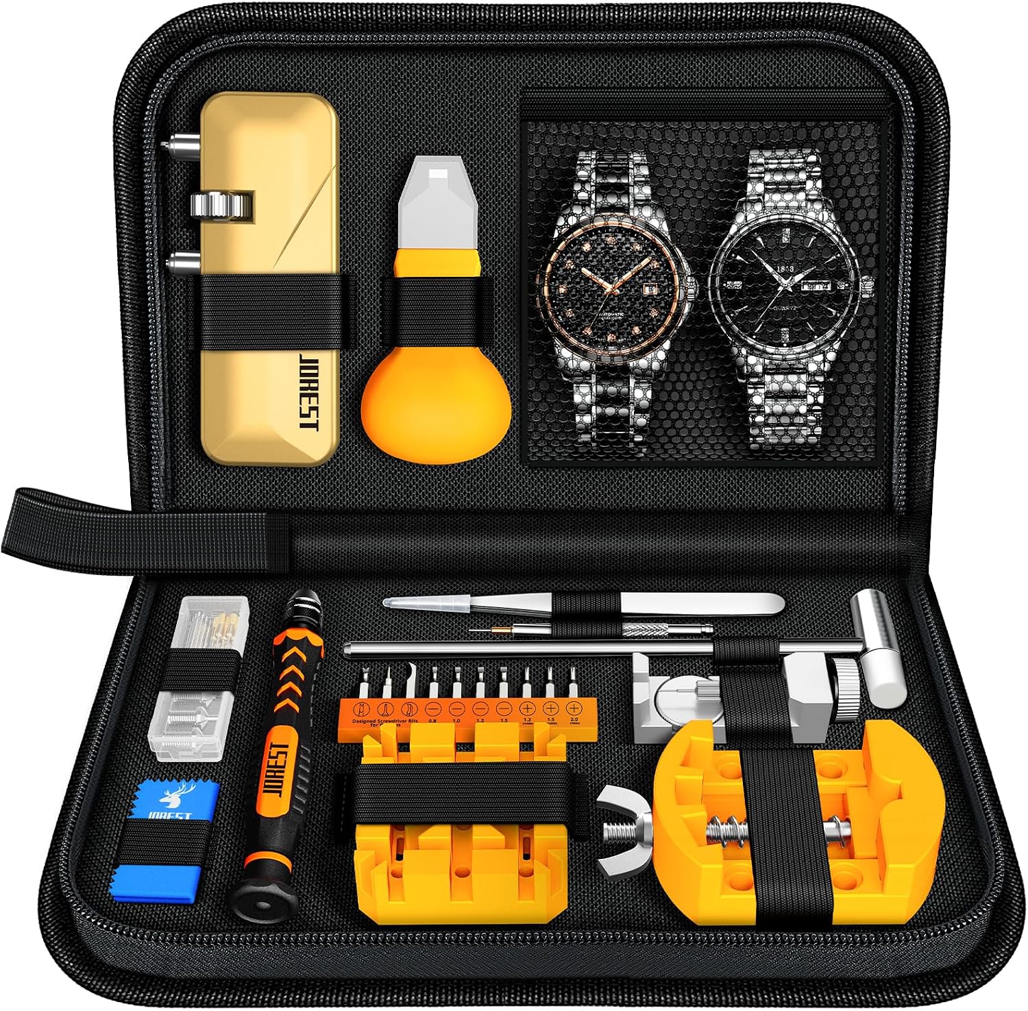 Detalle de Jorest Uhrenwerkzeug-Set: Präzises Reparatur- und Batteriewechsel-Toolkit für Uhrmacher und Heimwerker