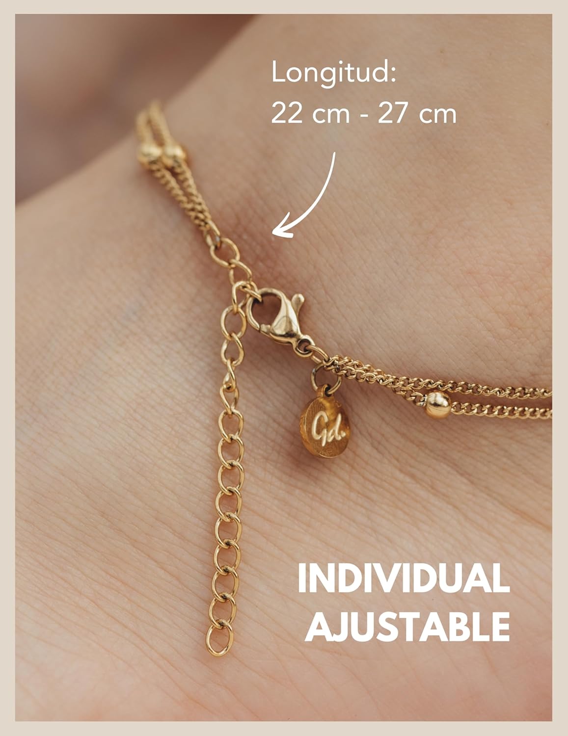 Thumbnail 3 de Cadena de tobillo ajustable 22-27 cm 🎀