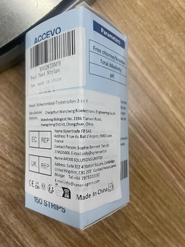 Thumbnail 6 de Accevo Hot Tub Test Strips – 3-in-1 Pool-Wasser-Testkit für Chlor, pH und Gesamtalkalität (150 Streifen)
