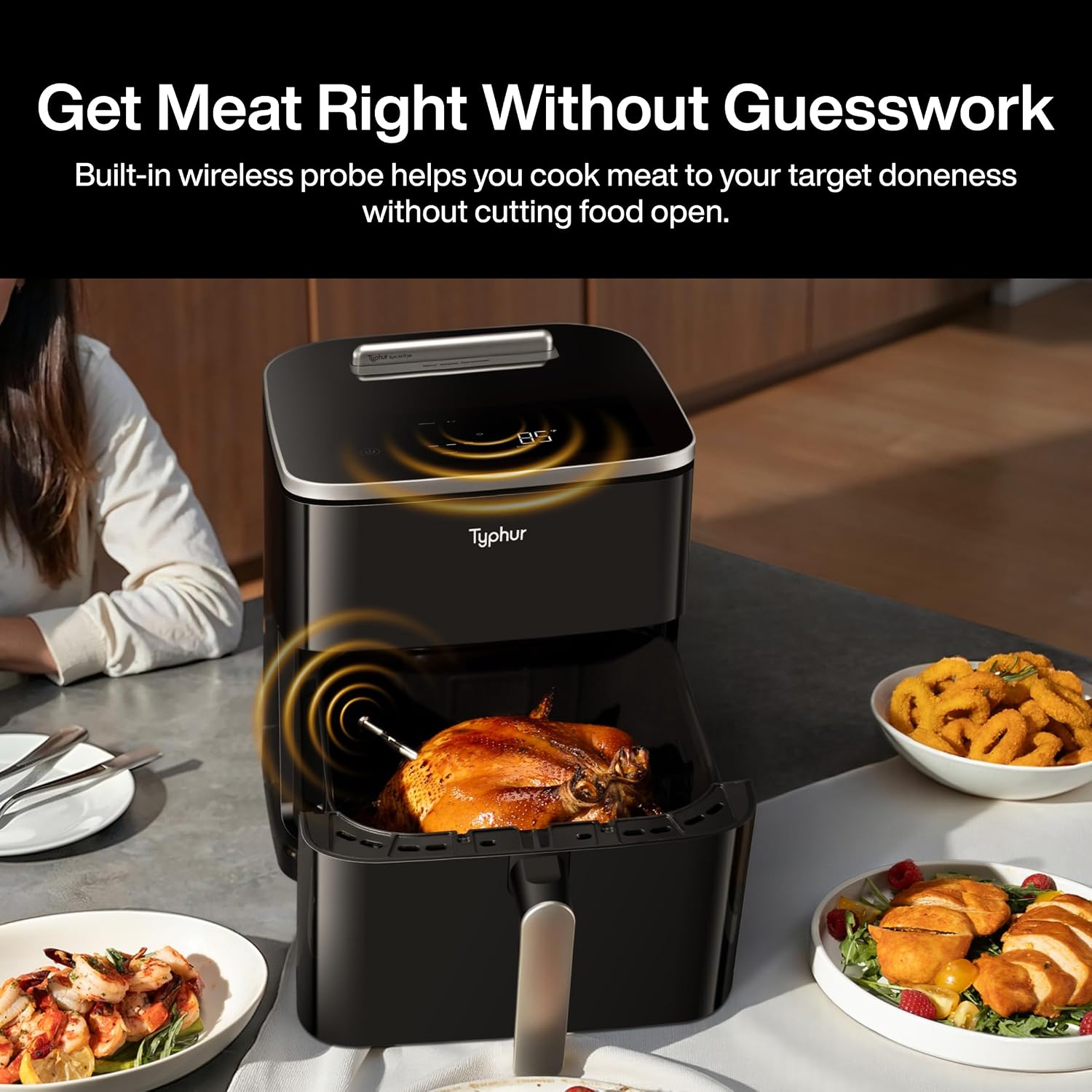 Detalle de Typhur Sync 8QT Air Fryer with Thermometer