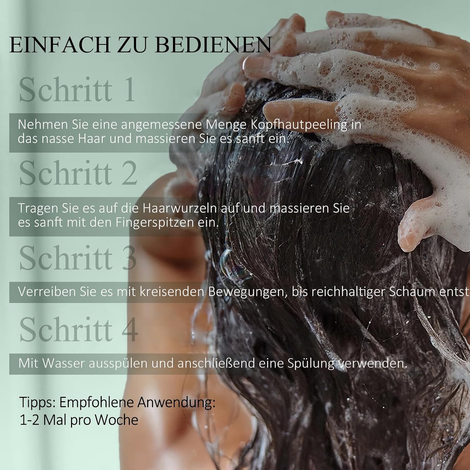 Thumbnail 6 de Kopfhautpeeling Rosmarin 2-in-1 – VOERUY mit Minzöl und Silikon-Massagegerät, 300 g