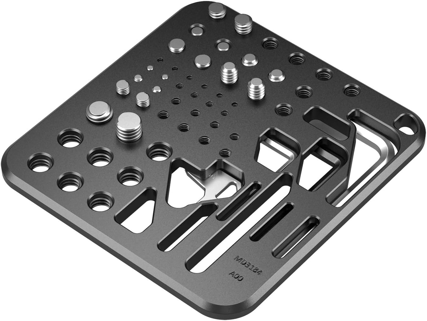 Detalle de SMALLRIG MD3184 opbergplaat met schroeven en inbussleutels