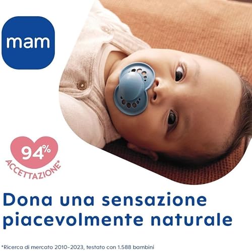 Detalle 2 de MAM Original Night Succhietto 16+ mesi – Set da 2, azzurro/blu