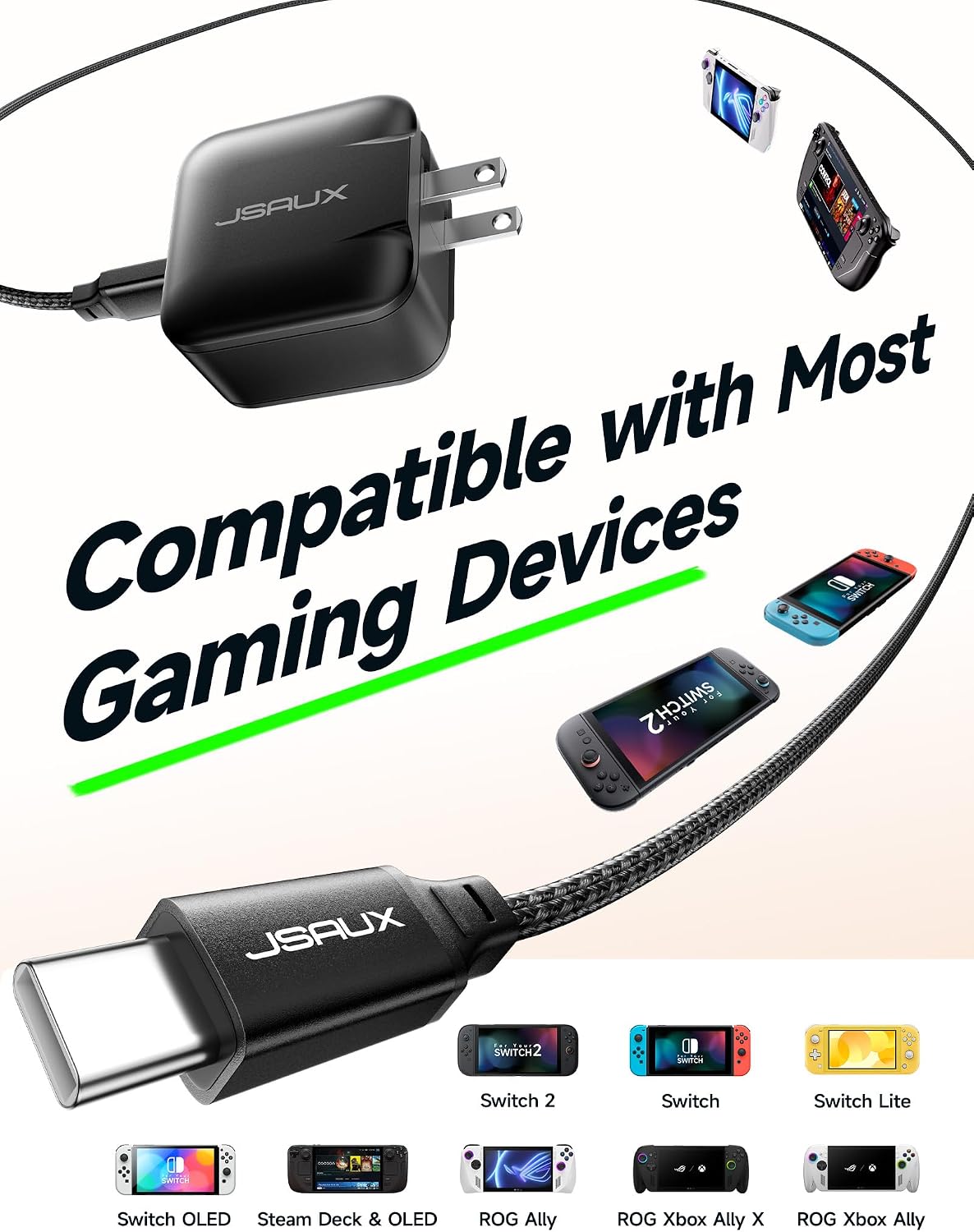 Thumbnail 4 de JSAUX 65W USB‑C Charger for Nintendo Switch 2