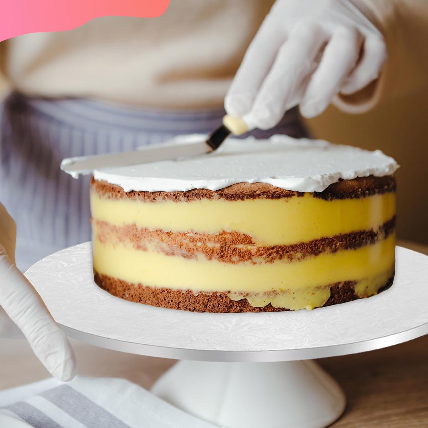 Thumbnail 6 de Plstod 5er Set Cake Board (12 mm) rund: Ø20 cm & Ø25 cm als Tortenunterlage
