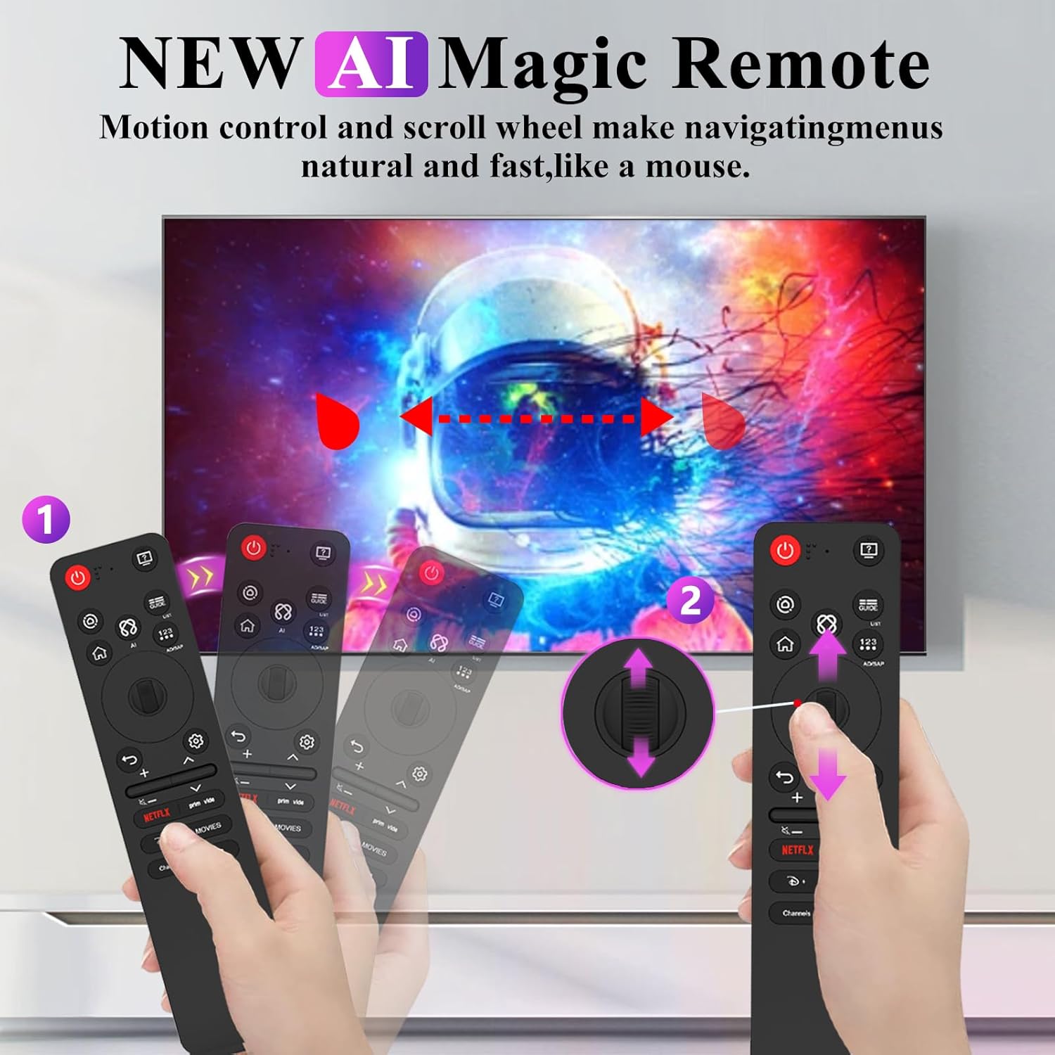 Thumbnail 3 de Replacement LG AI Magic Remote MR25GA for LG Smart TV (Compatible with 2019–2025 Models)
