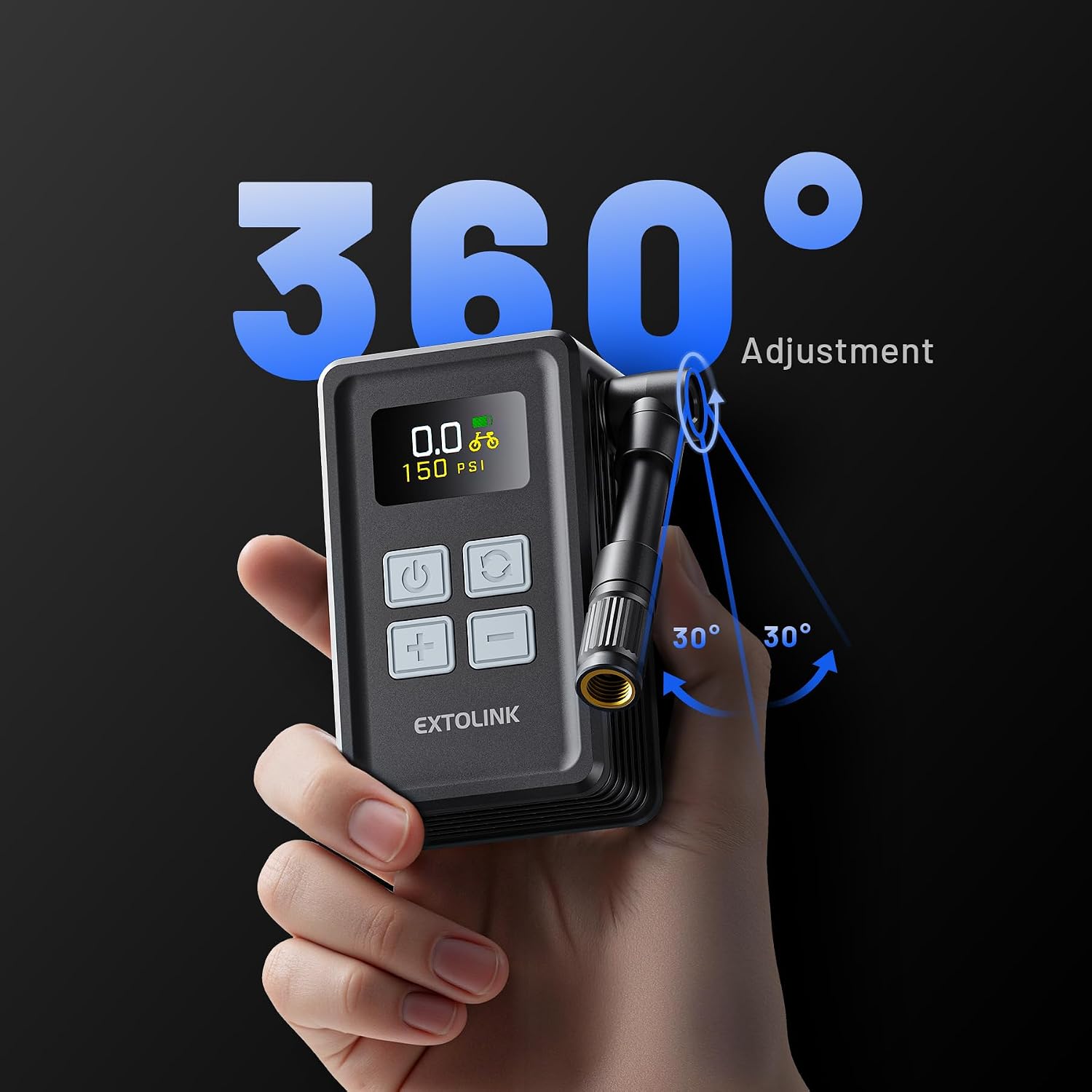 Thumbnail 6 de EXTOLINK NanoPump Pro 2025 150 PSI electric bike pump