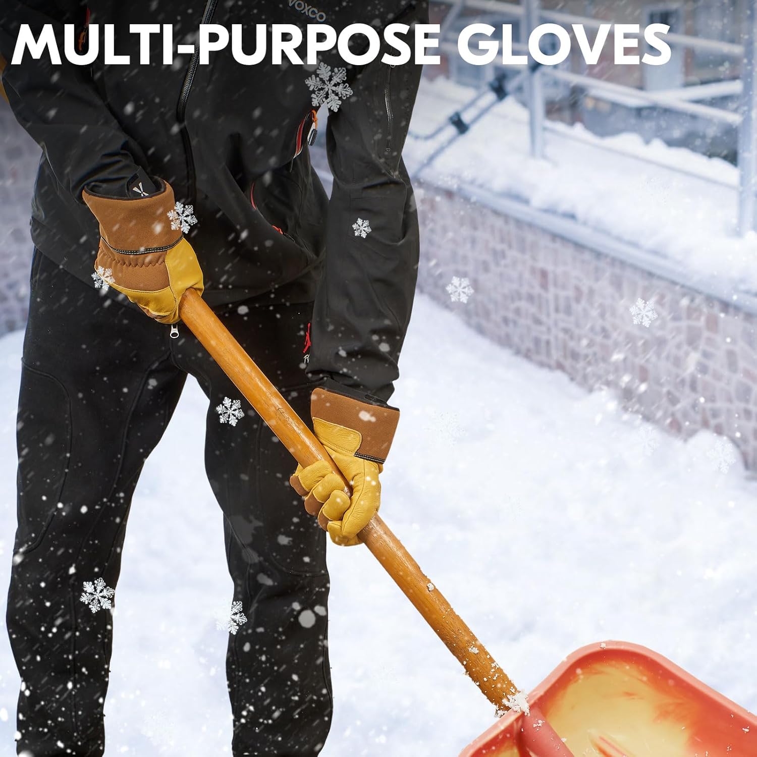 Thumbnail 5 de Vgo... guanti da lavoro invernali in pelle bovina impermeabili, 0°C/32°F