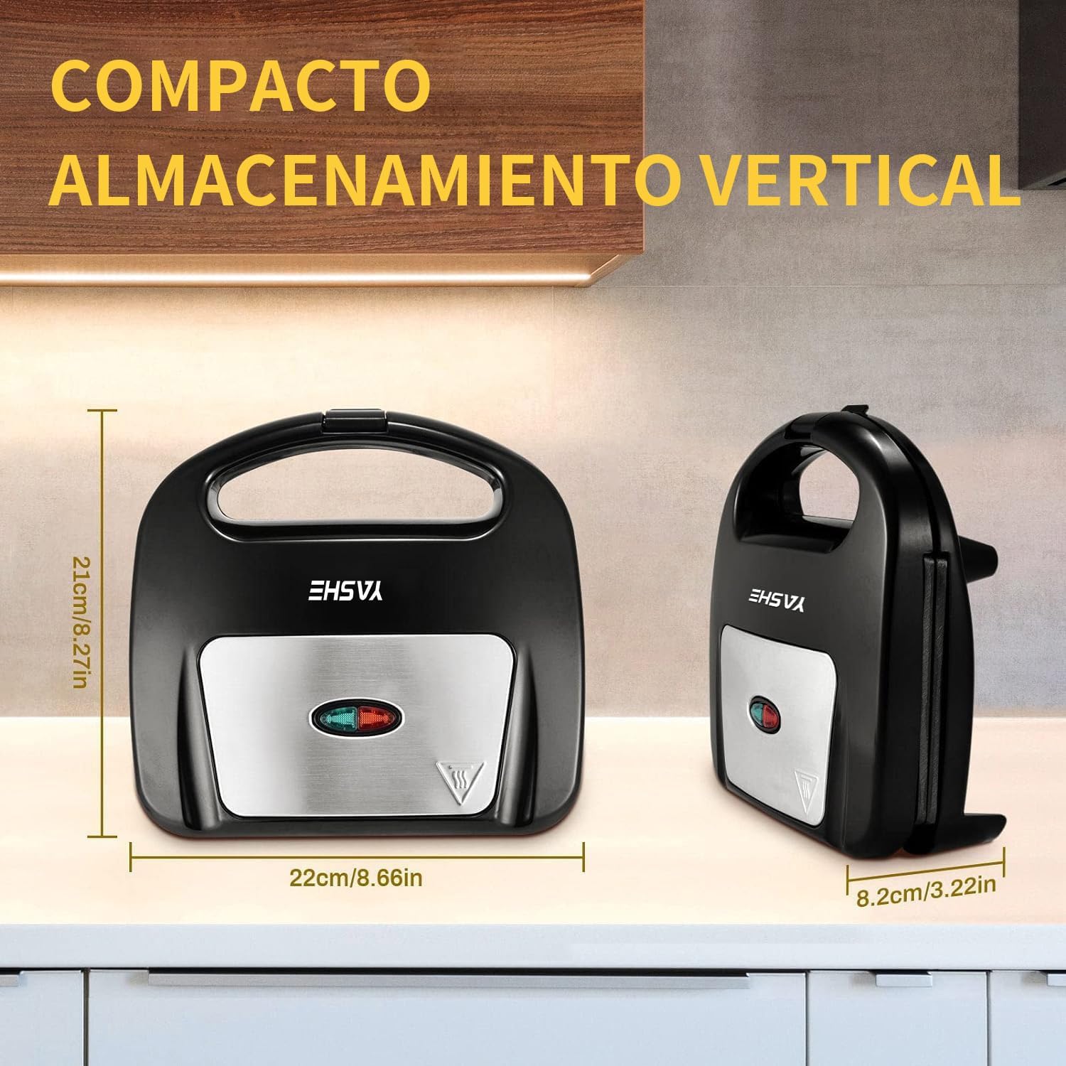 Thumbnail 6 de YASHE Sandwicheras 750W Grill Tostadora Panini con LED 🍞