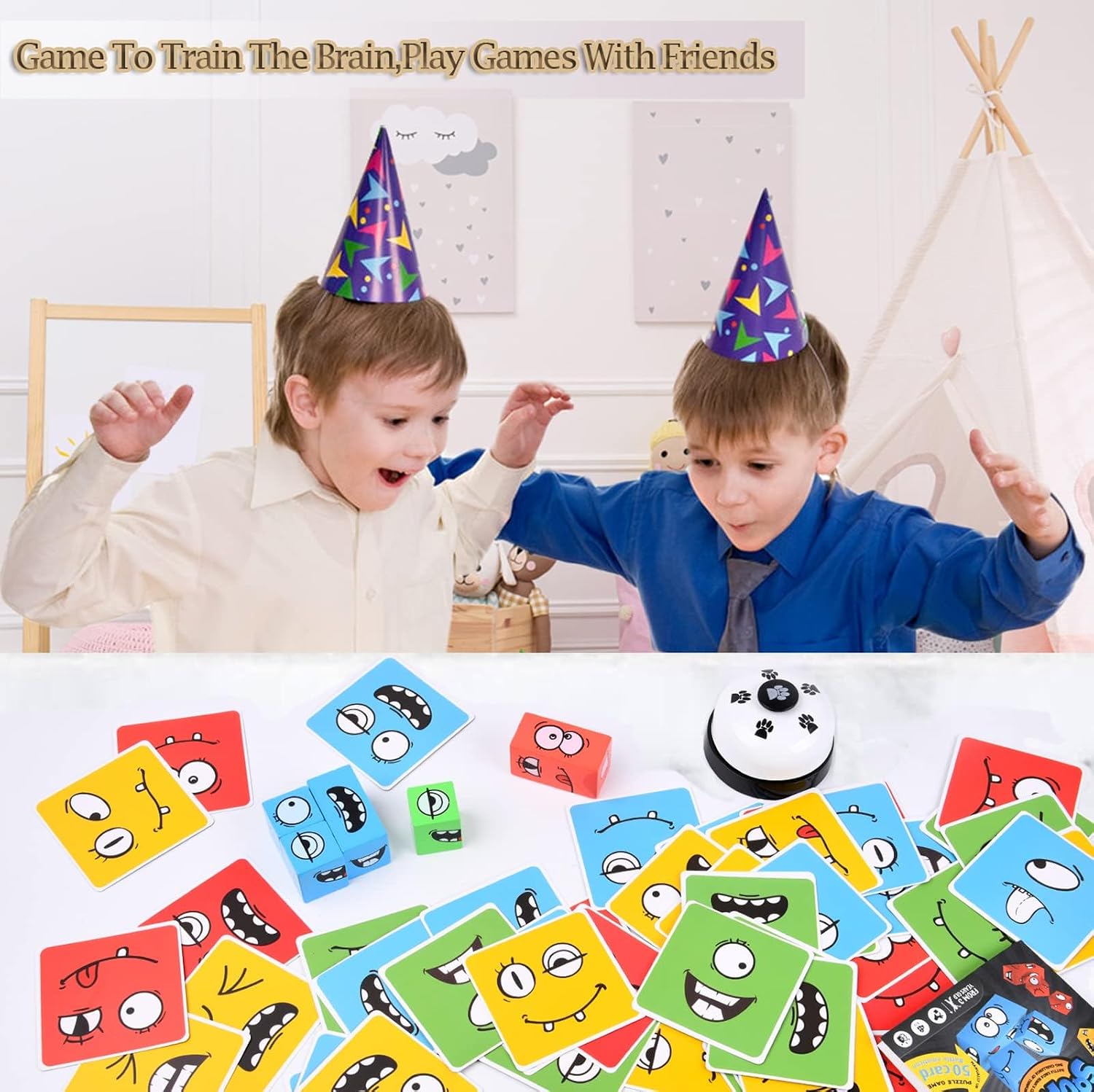 Thumbnail 3 de LADVATKIN Holz-Ausdruck Würfelpuzzle für Kinder 🎲