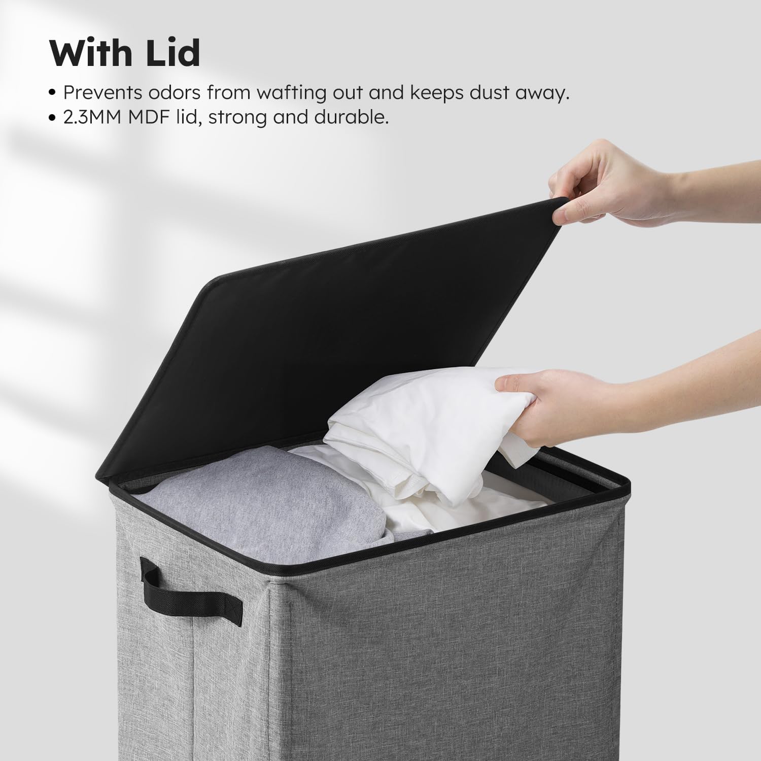 Thumbnail 4 de SOLEDI Laundry Hamper 100L collapsible basket
