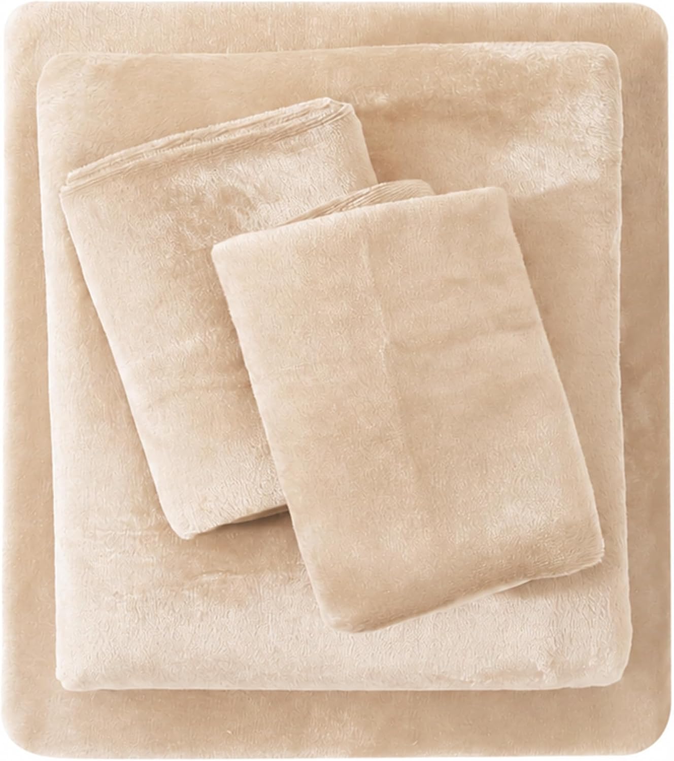 Detalle de Viviland VSHTSANDK King Fleece Sheet Set, 200 GSM, 15-Inch Deep Pocket
