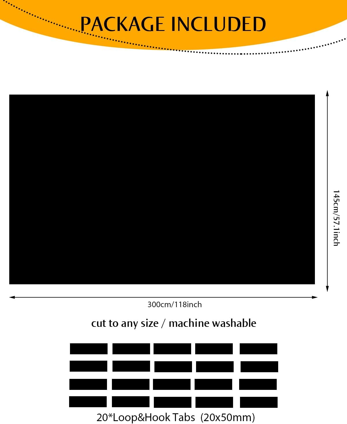 Detalle de AICOYA AI-114 Blackout Blind, 300 × 145 cm, Cuttable with Thermal Backing