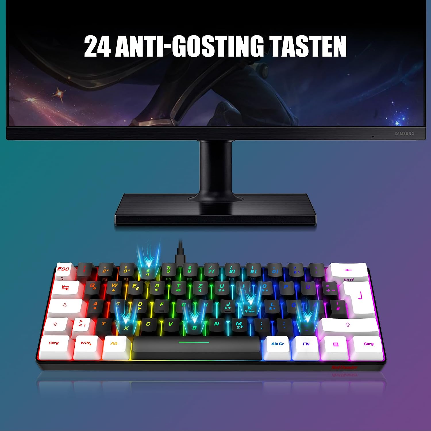 Thumbnail 5 de RedThunder 60% RGB Gaming Tastatur und Maus Set