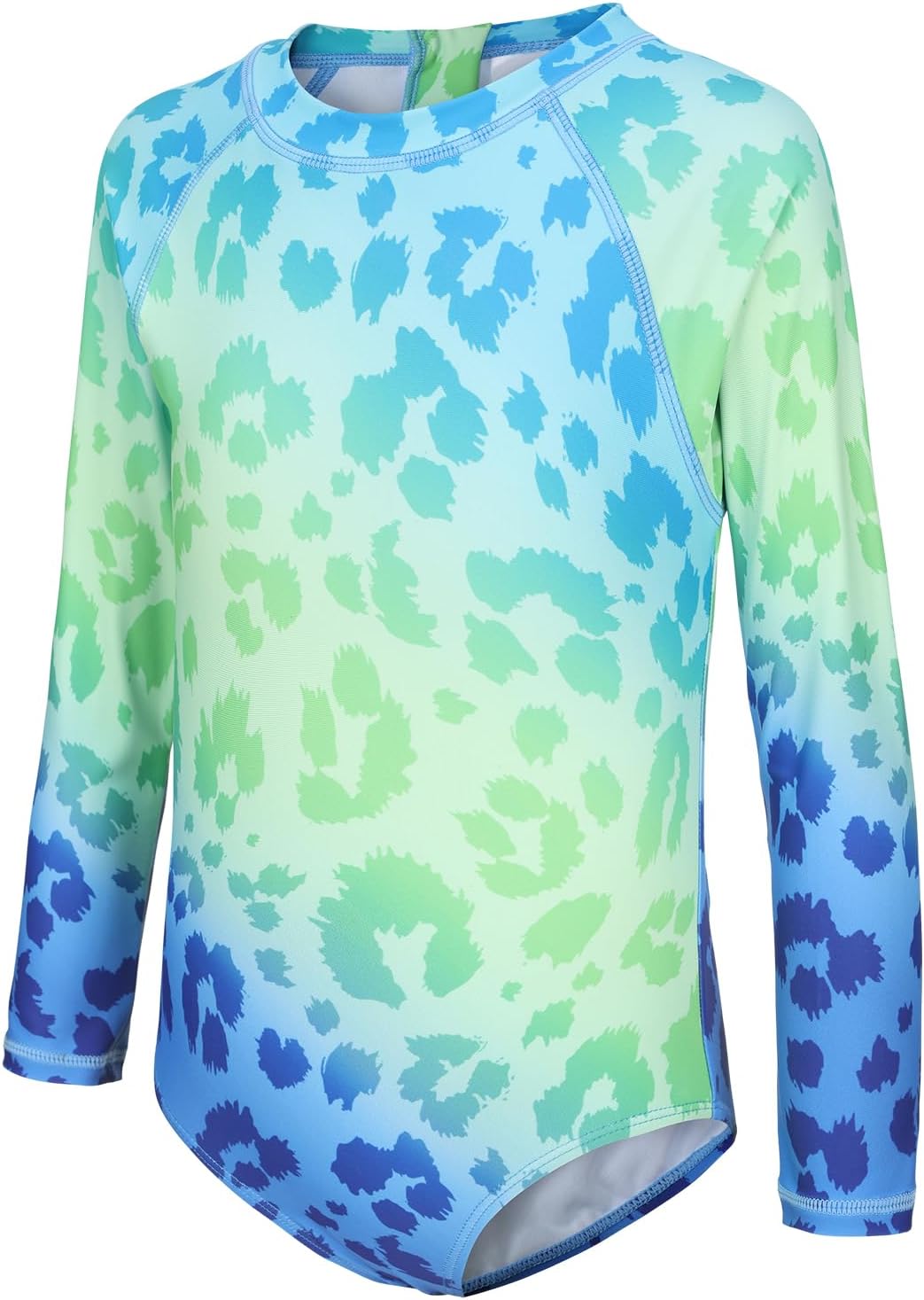 Thumbnail 6 de Aisyee Girls Long Sleeve Swimsuit Kids One Piece Beach Rash Vest (Age 5-16)