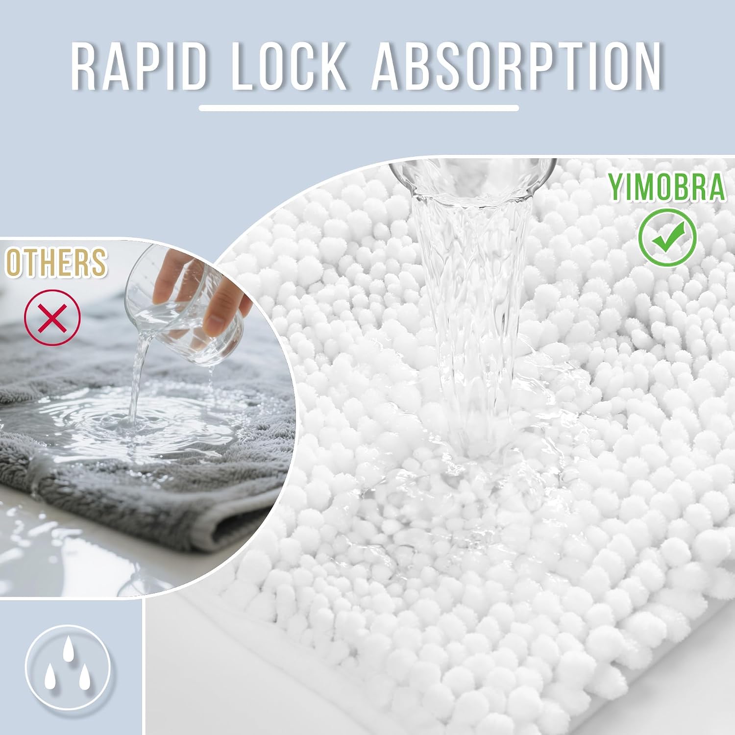 Thumbnail 3 de Yimobra Bathroom Rug Mat 24 x 17 bath mat