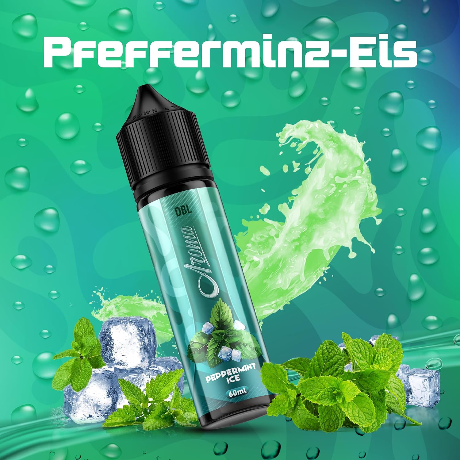 Detalle de DBL Aromakonzentrat 60ml Pfefferminz-Eis – Hochkonzentriertes, veganes Aroma ohne Zusatzstoffe