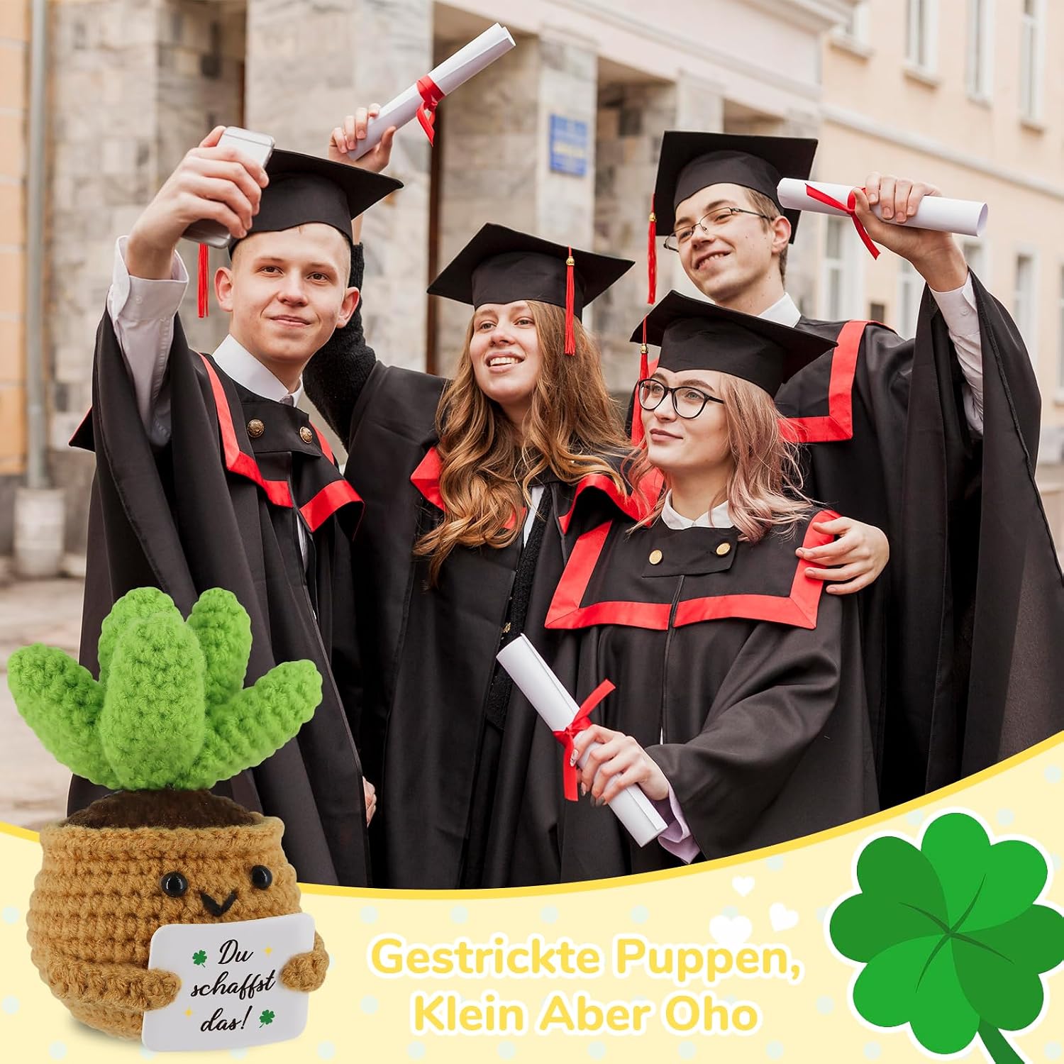 Detalle 2 de Sukkulentenpuppe Positive Ermutigung