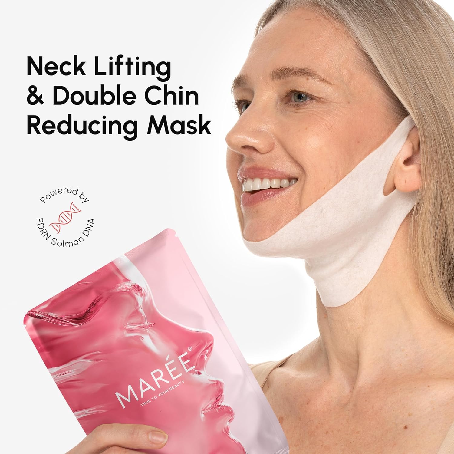 Thumbnail 1 de MAREE V Line Lifting Mask with PDRN Salmon DNA – Deep Neck & Jawline Contour Mask