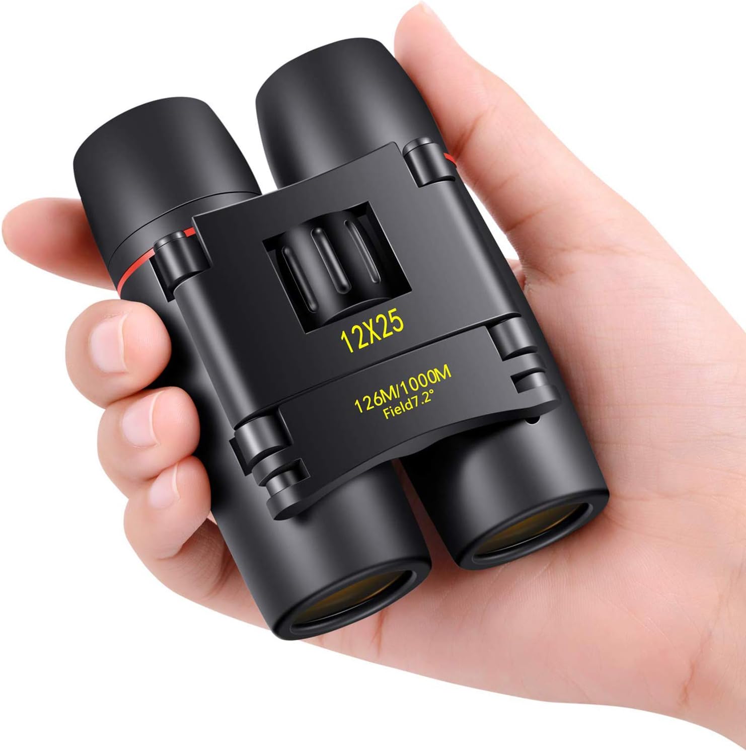 Detalle de POLDR 12x25 Small Pocket Binoculars (Compact Adults & Kids) for Bird Watching, Concerts & Theater