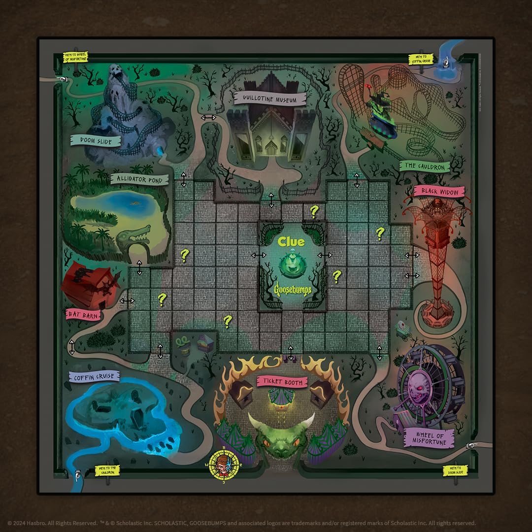 Detalle 2 de Clue: Goosebumps Board Game for All Ages 📘
