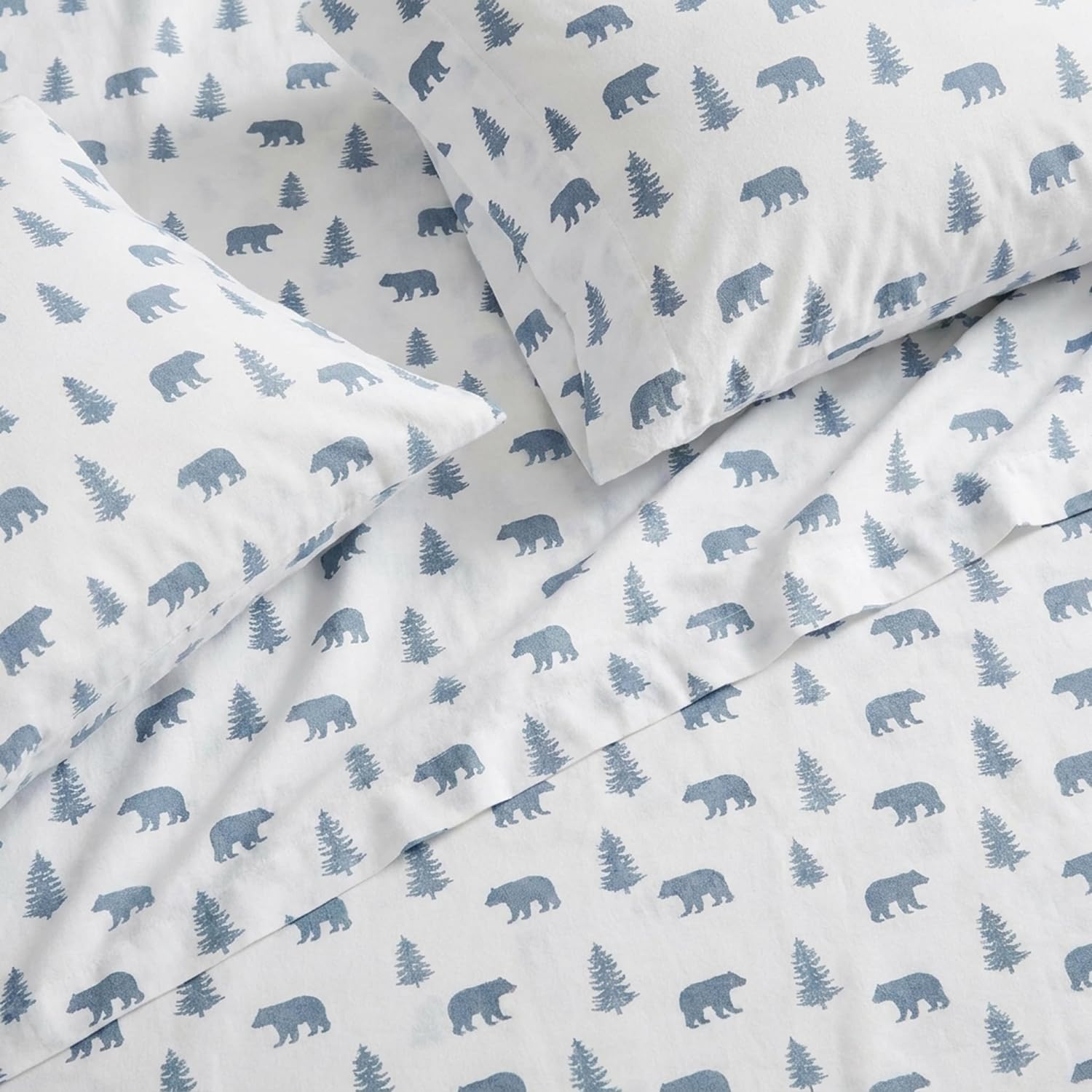 Detalle de Eddie Bauer King Size Flannel Sheets