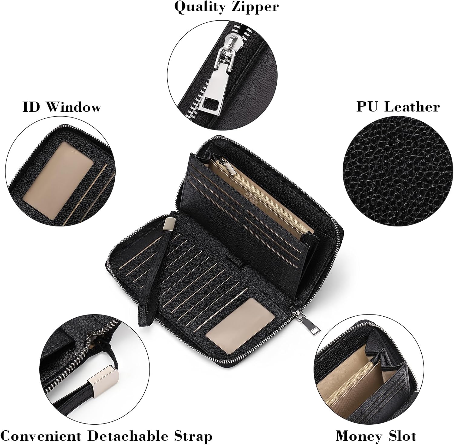 Thumbnail 2 de GAEKEAO Damen Geldbörse 16,5 cm 👛