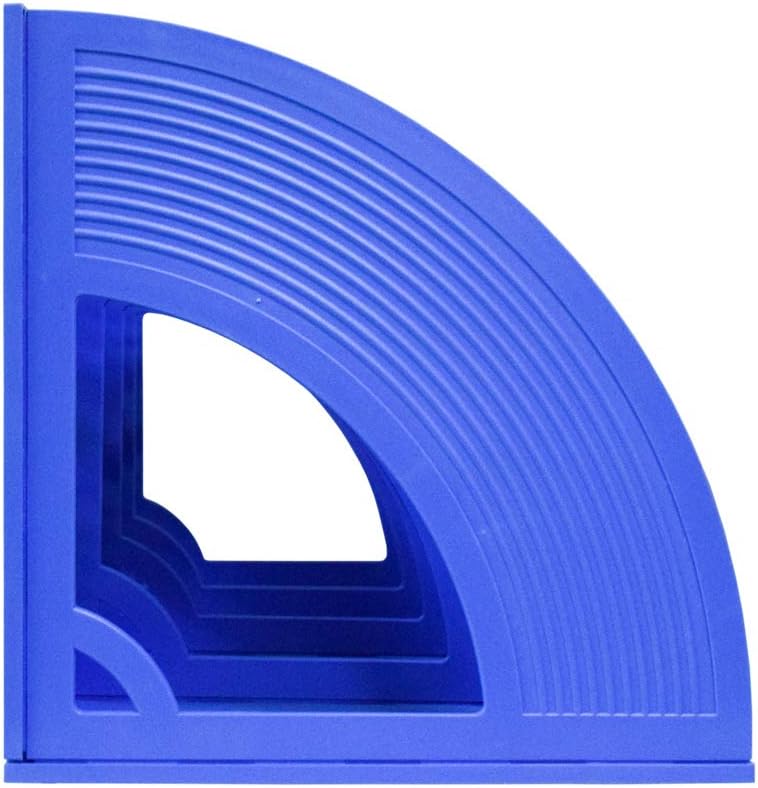 Detalle 2 de SAYEEC Schreibtisch-Organizer mit 4 Fächern für Zeitschriften und Dokumente, blau