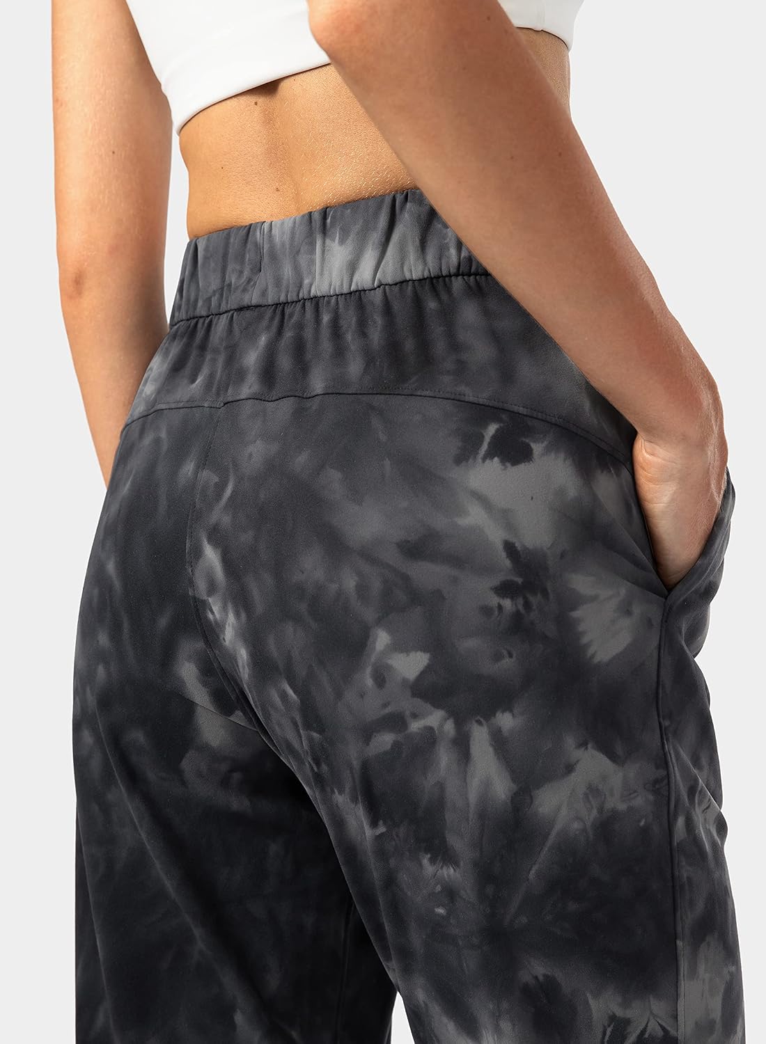Detalle de SANTINY Women's Joggers with Pockets, 4-Way Stretch and Drawstring Waist