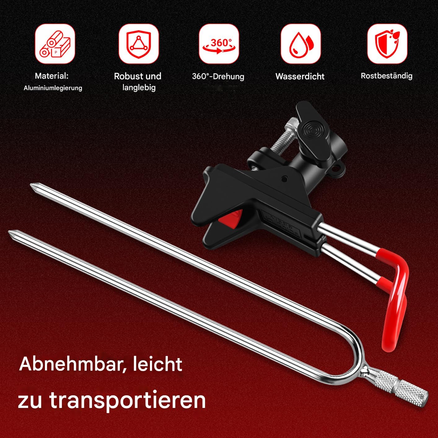 Thumbnail 4 de Leeko Rutenhalter 2er Set, 360° verstellbar