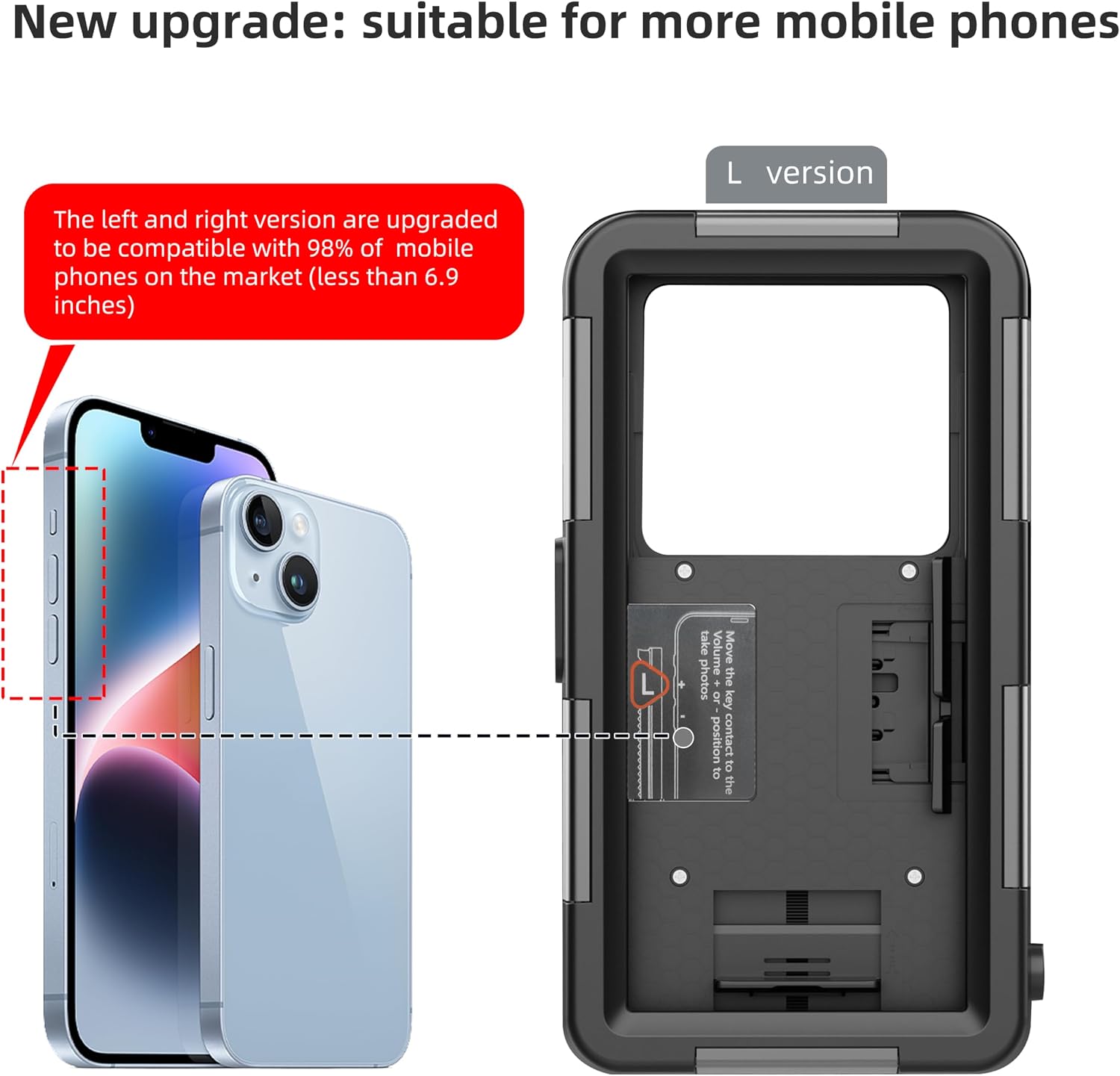 Detalle de Unterwasser-Tauchgehäuse für iPhone 17/16/15/14 Pro Max & mehr – wasserdicht bis 15 m (schwarz-orange)