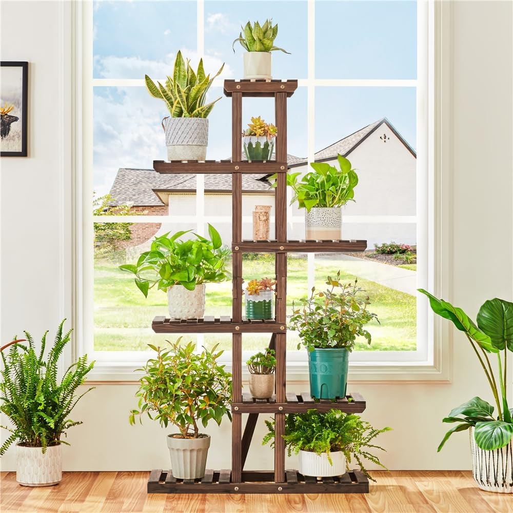Thumbnail 1 de Yaheetech Soporte para Plantas de Madera 140 cm