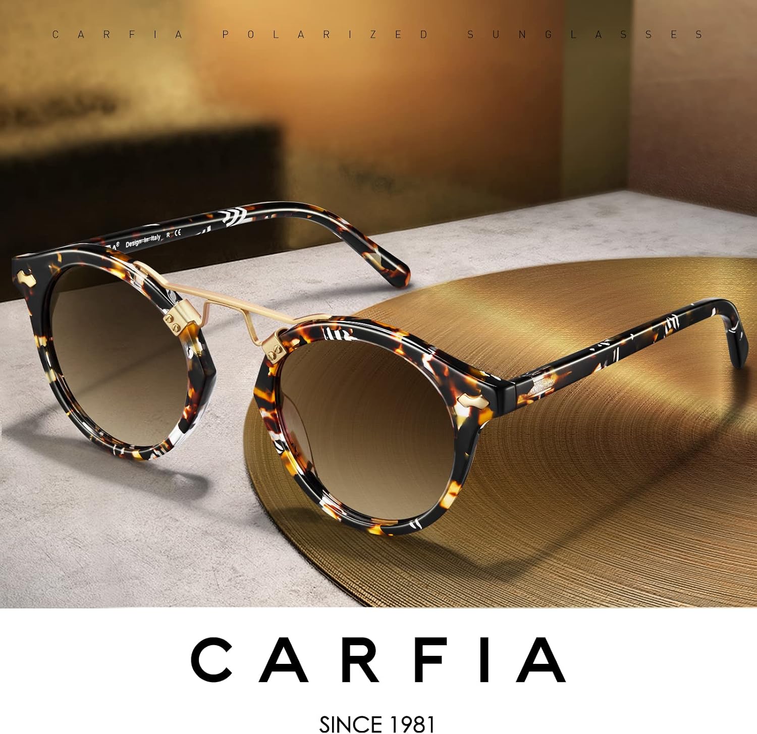 Thumbnail 2 de Carfia CA5395 Round Polarised Sunglasses