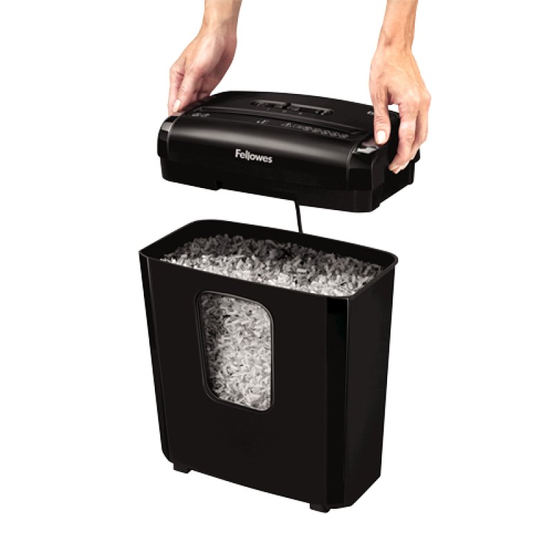 Detalle 2 de Fellowes Powershred 6M: trituradora de papel microcorte P-4 en negro