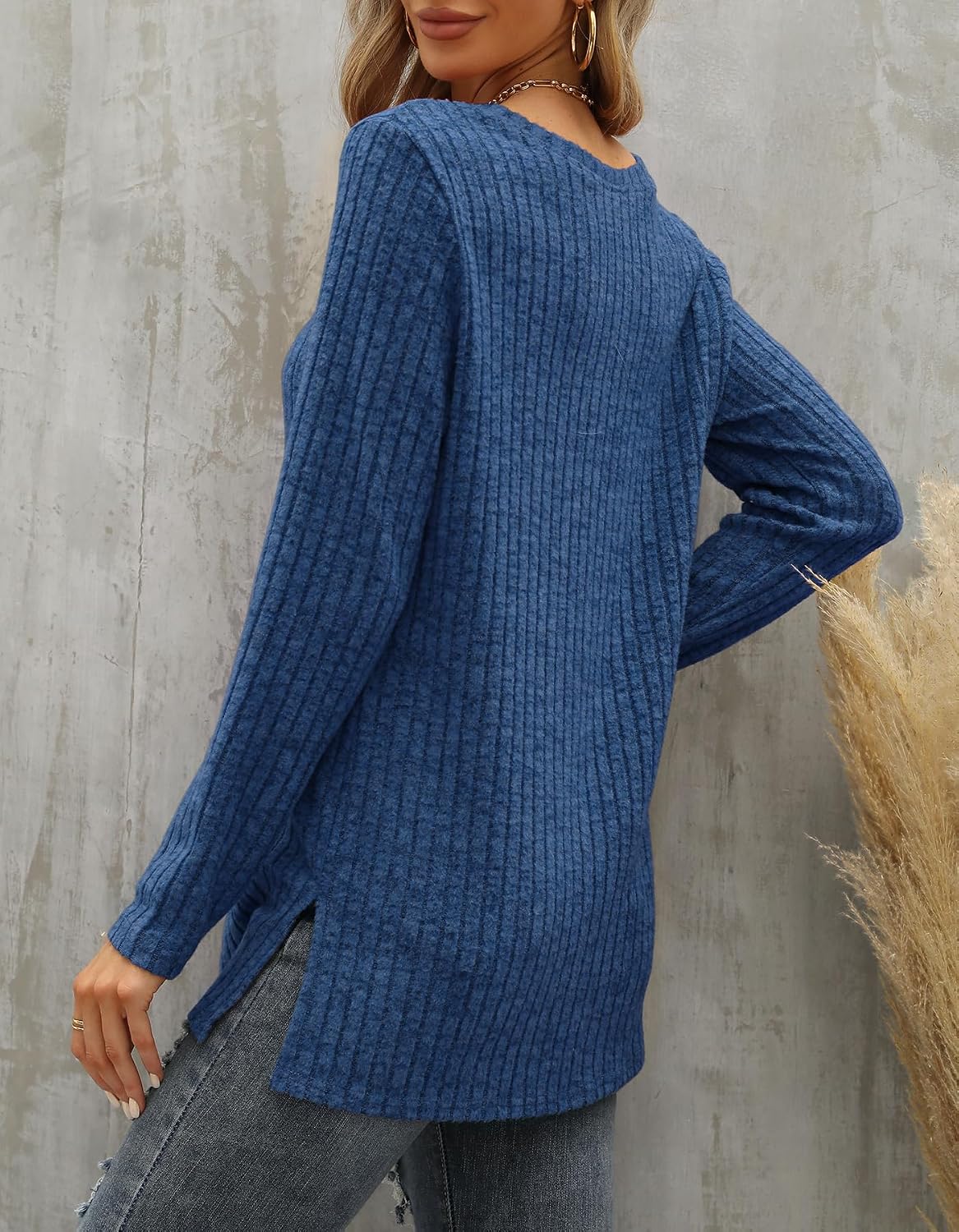 Thumbnail 2 de Odosalii Damen Pullover Rundhals Langarm