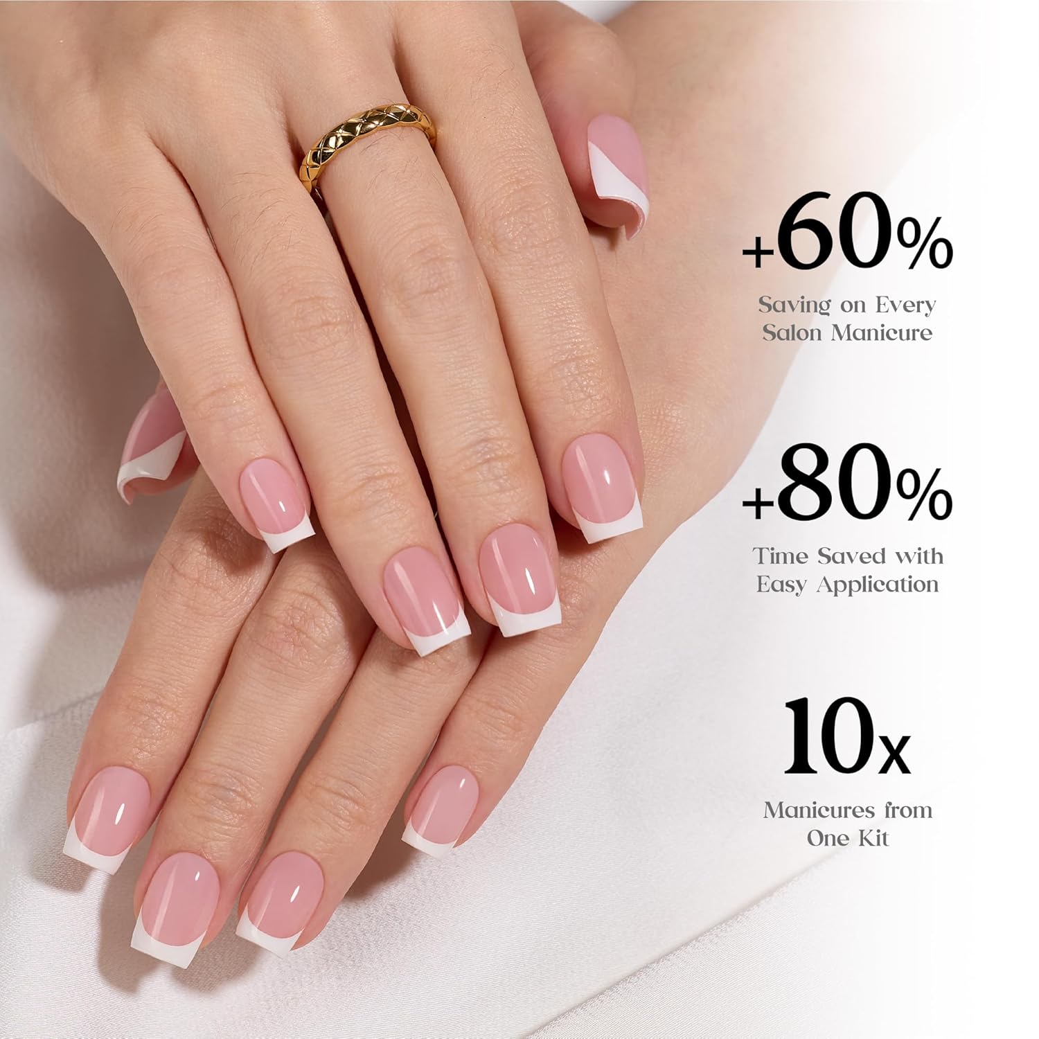 Thumbnail 2 de Beetles Pre-French Tips Gel Nail Tips 150pcs