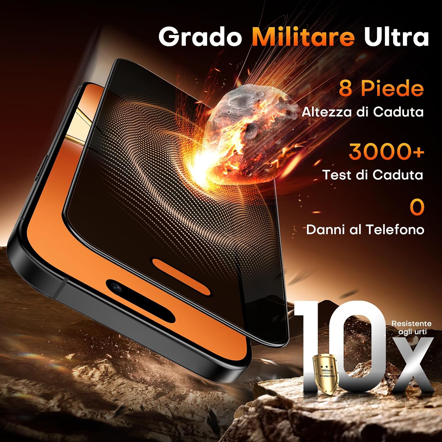 Thumbnail 6 de TOCOL Pellicola Vetro Temperato 25° per iPhone