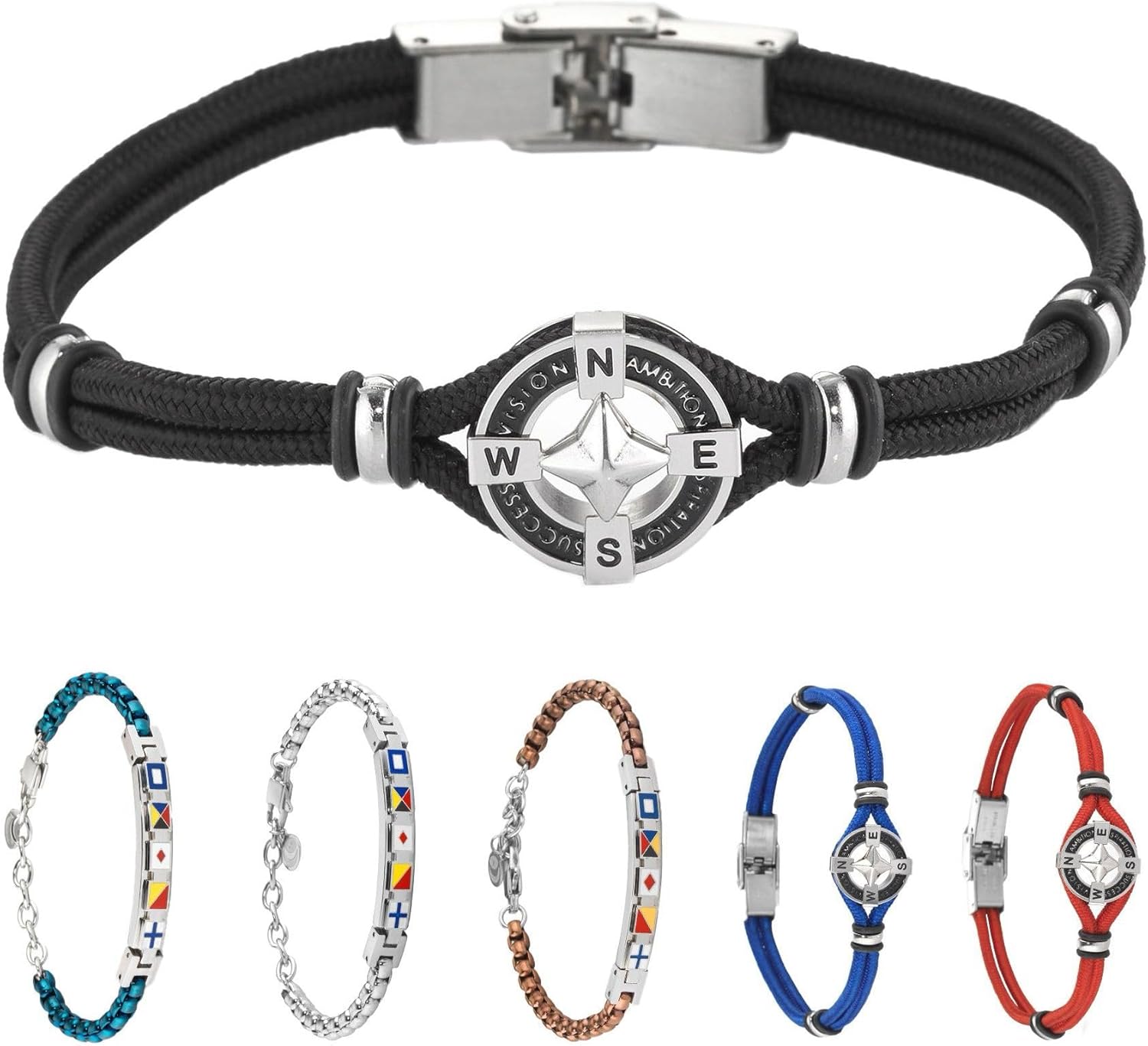Thumbnail 6 de inSCINTILLE Bracelet Homme en Acier Inoxydable avec Ancre – Longueur Ajustable et Boîte Cadeau Incluse