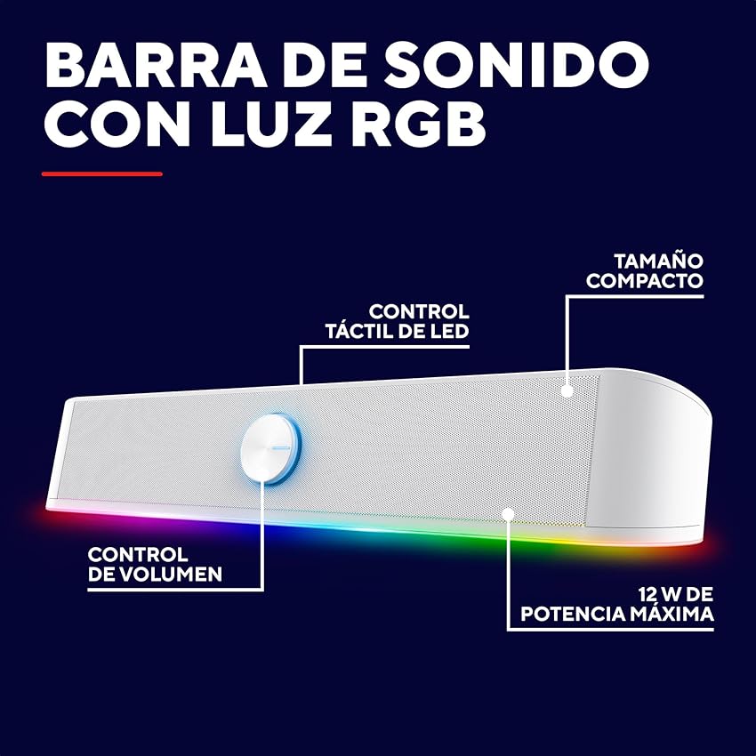 Thumbnail 1 de GXTrust Rhox 1619W Barra de Sonido RGB para PC 🎵